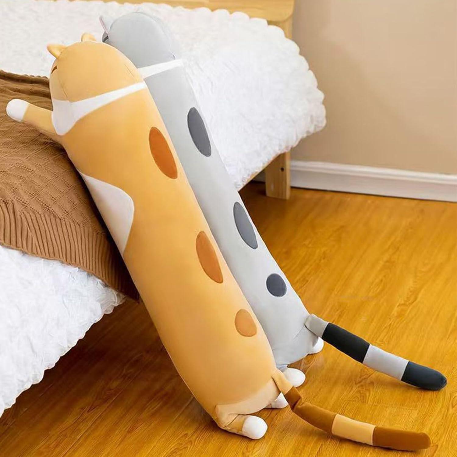 Almohada de Gato Peluche Somao 70cm Suave y Linda