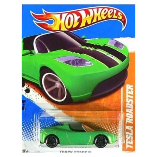 Hot Wheels Tesla Roadster 2011 1:64 Verde Coleccionable