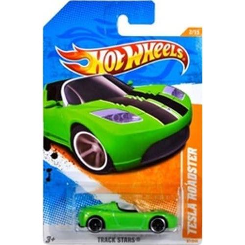 Hot Wheels Tesla Roadster 2011 1:64 Verde Coleccionable