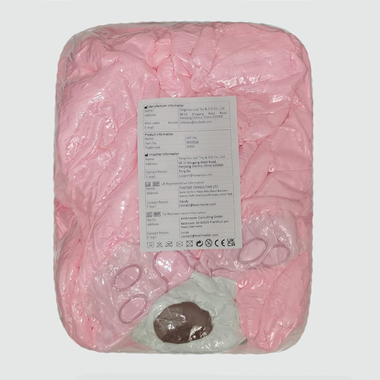 Osito de Peluche Gigante IKASA Rosa 100 cm Suave y Lavable