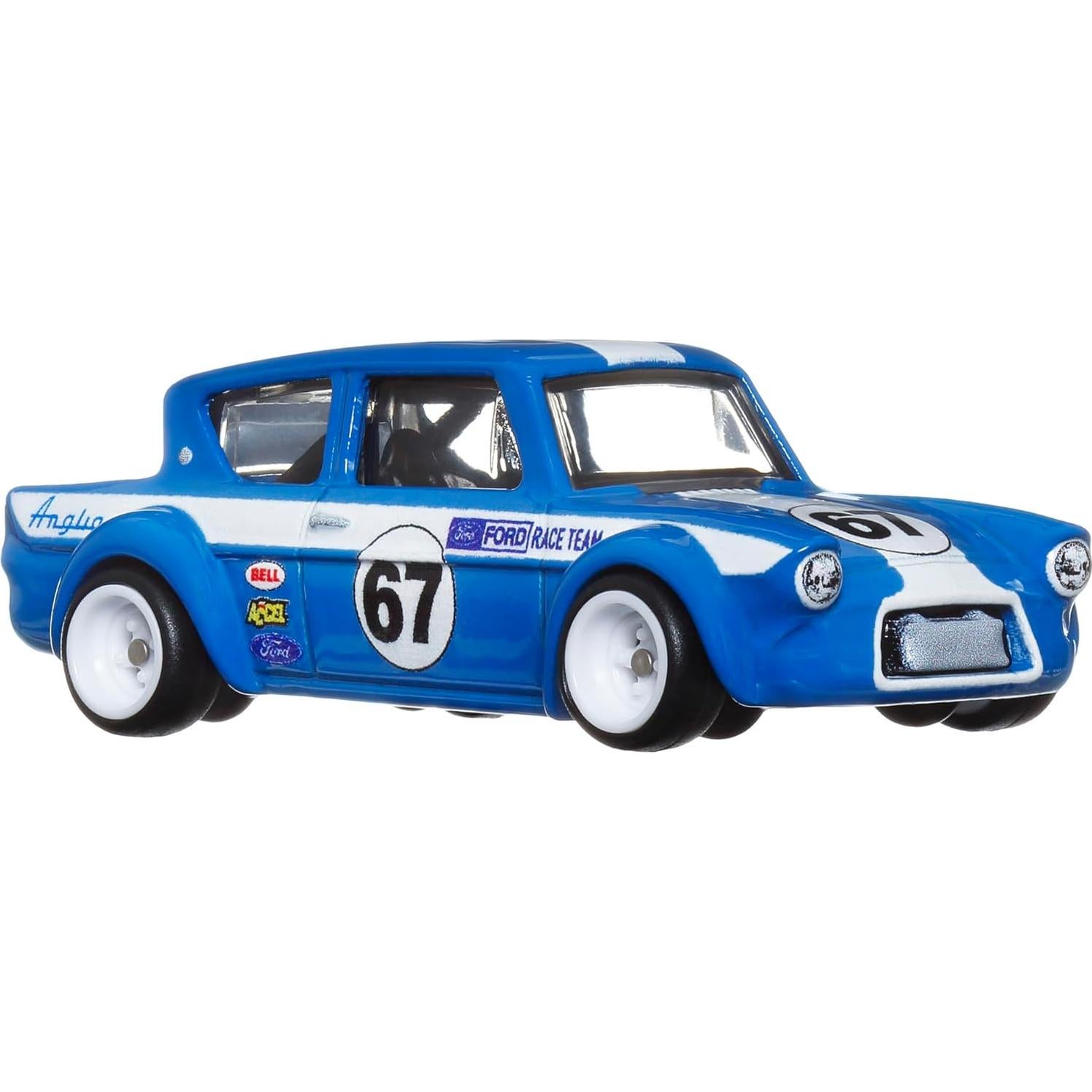 Hot Wheels HKF32 - Mini Coche 67 Ford Anglia Racer 4.5cm