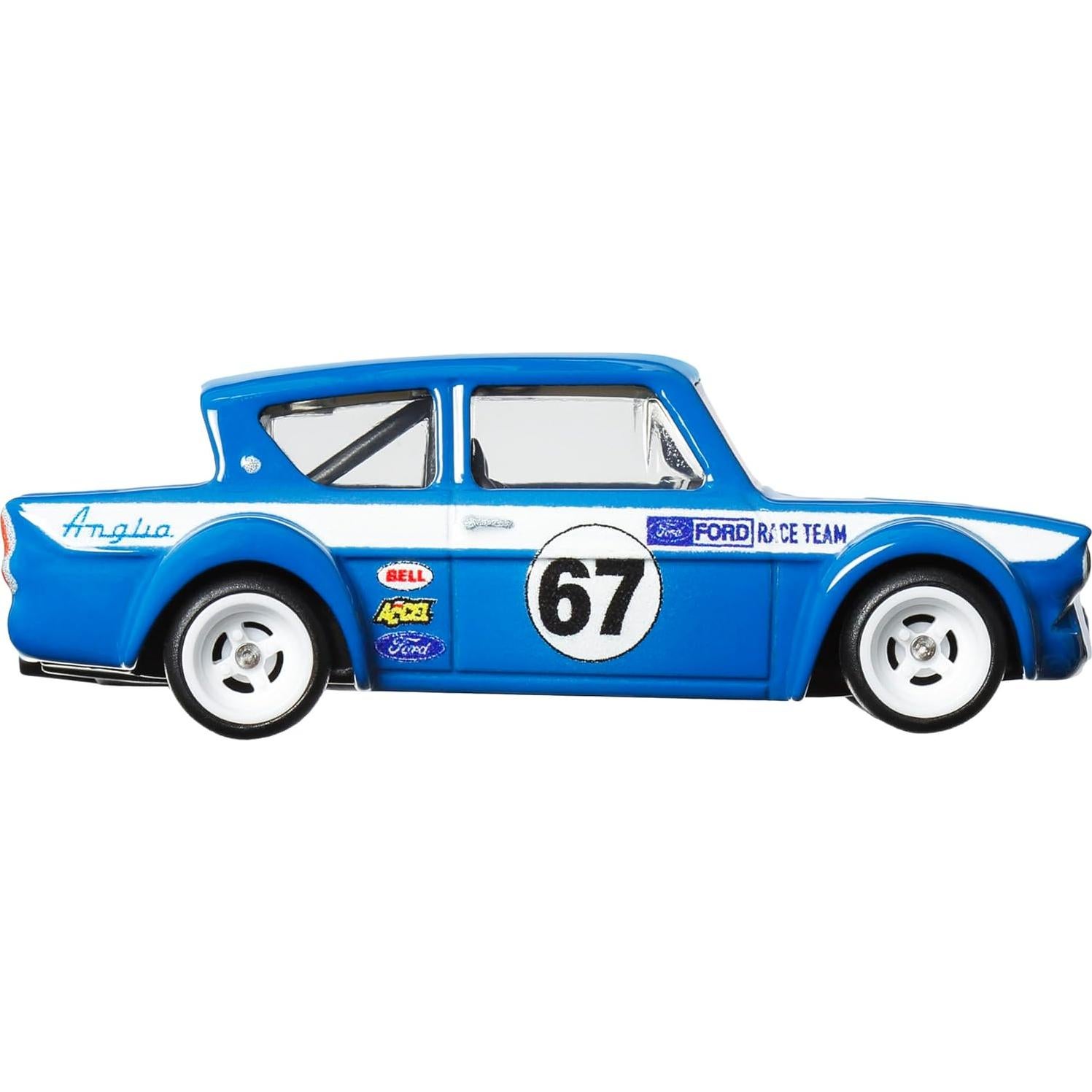 Hot Wheels HKF32 - Mini Coche 67 Ford Anglia Racer 4.5cm
