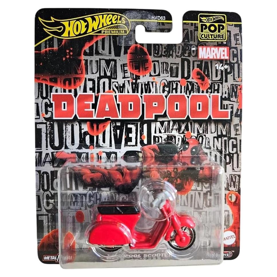 Hot Wheels Premium Scooter Deadpool Coche Die Cast 1:64