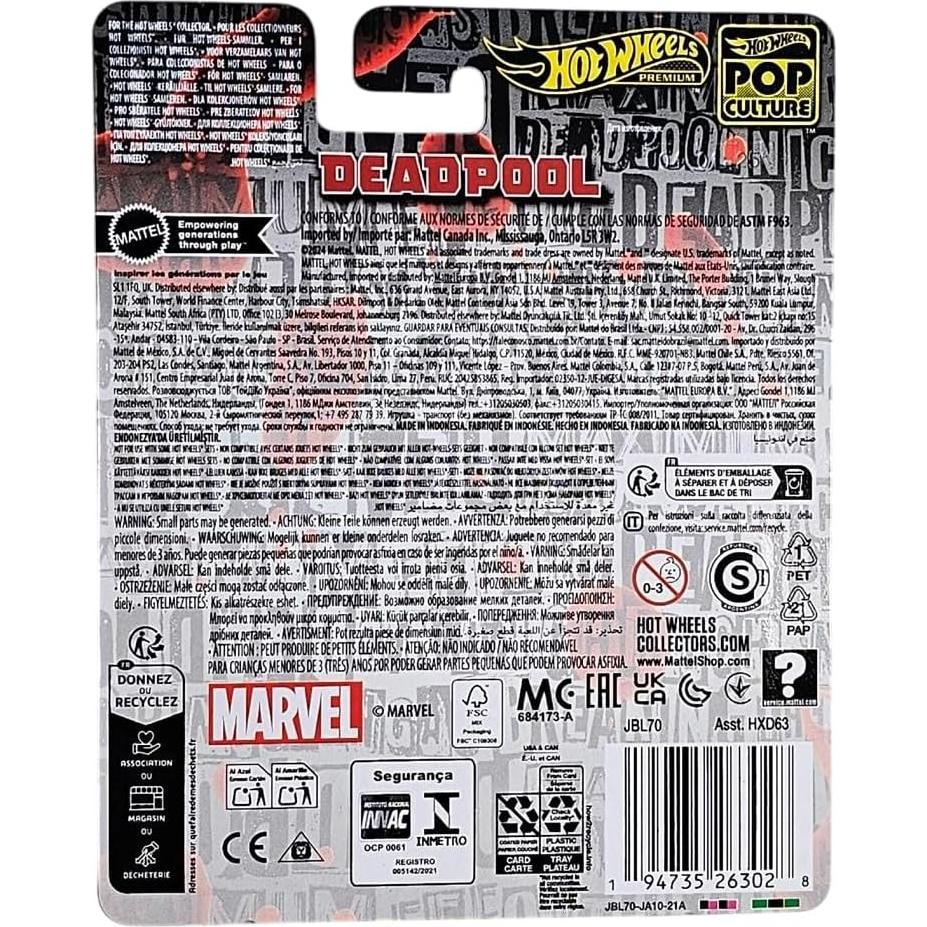 Hot Wheels Premium Scooter Deadpool Coche Die Cast 1:64
