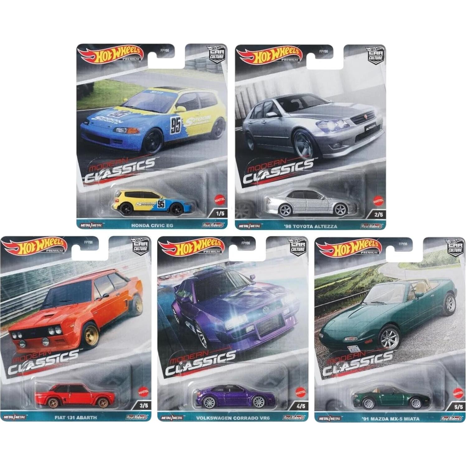 Conjunto 5 Vehículos Diecast Hot Wheels Car Culture 2023