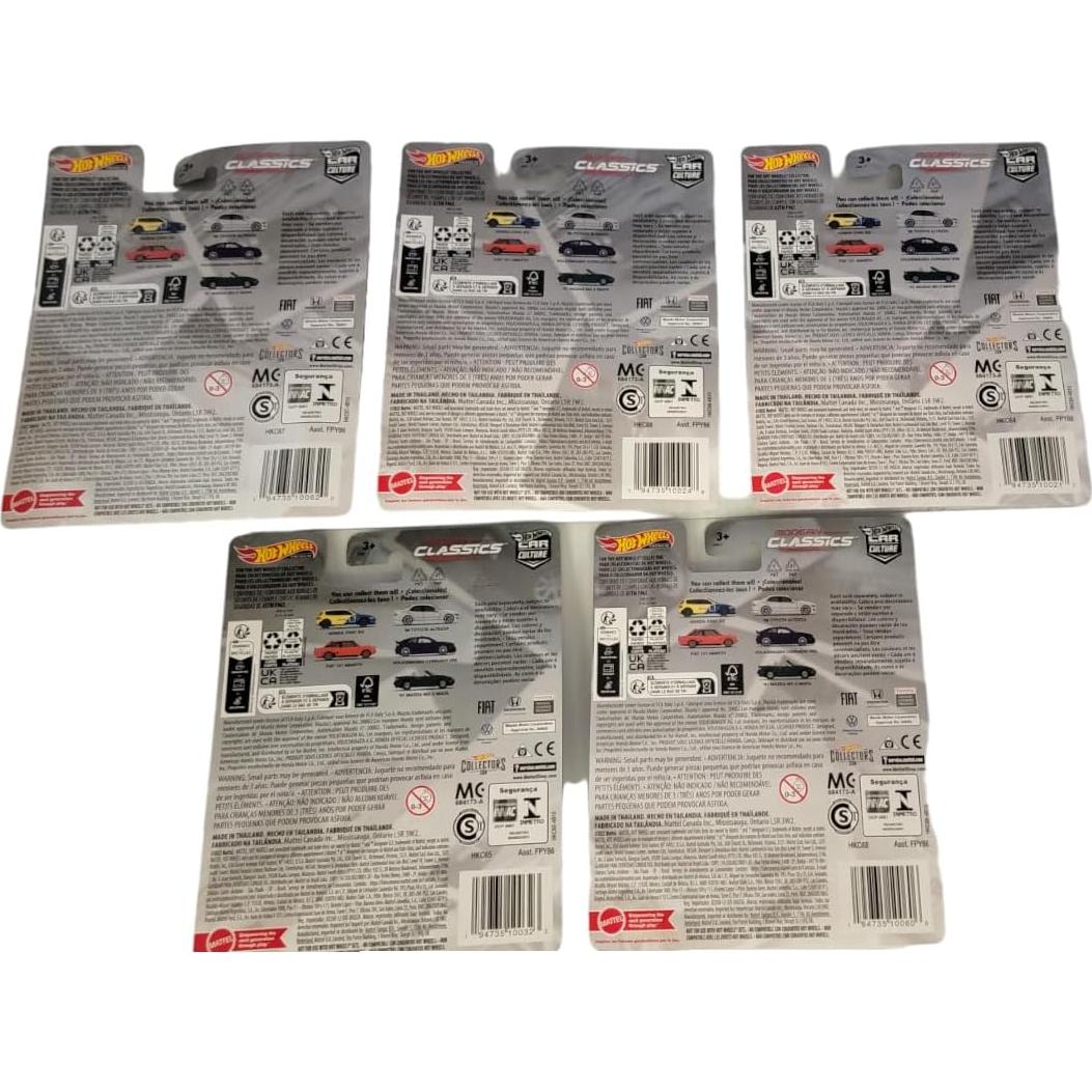 Conjunto 5 Vehículos Diecast Hot Wheels Car Culture 2023