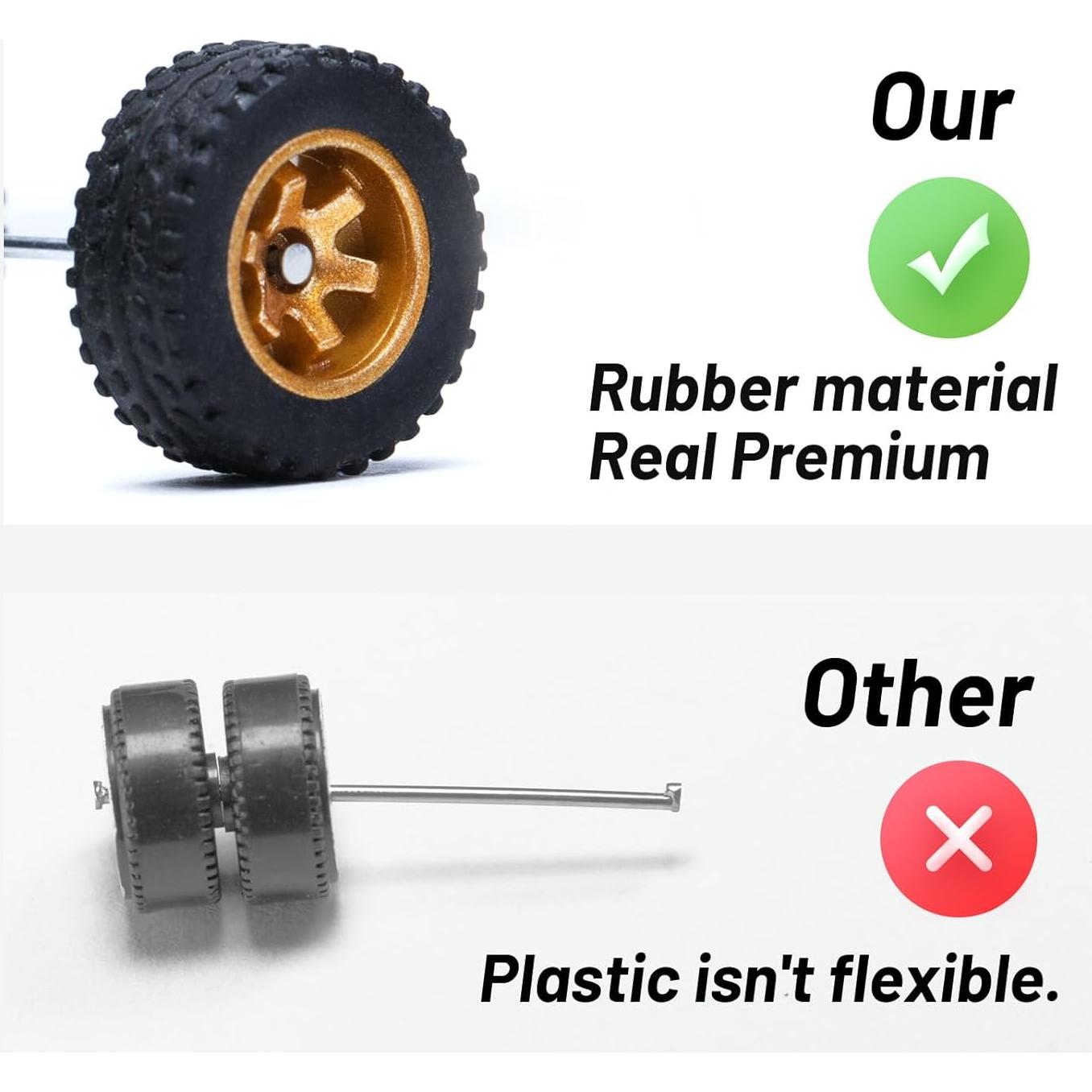 Kit de Ruedas MiforKarrs 1/64 para Hotwheels y Matchbox