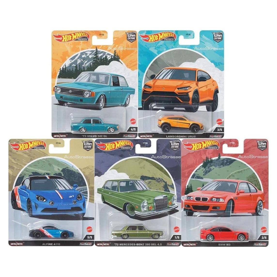 Conjunto Hot Wheels Car Culture 2022 AutoStrasse 5 Diecast