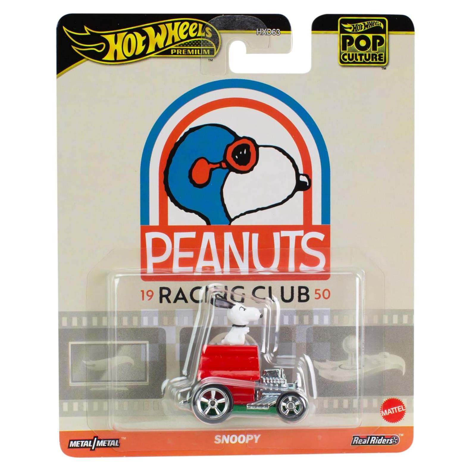 Hot Wheels Premium Peanuts Snoopy Club de Carreras 1:64 Diecast