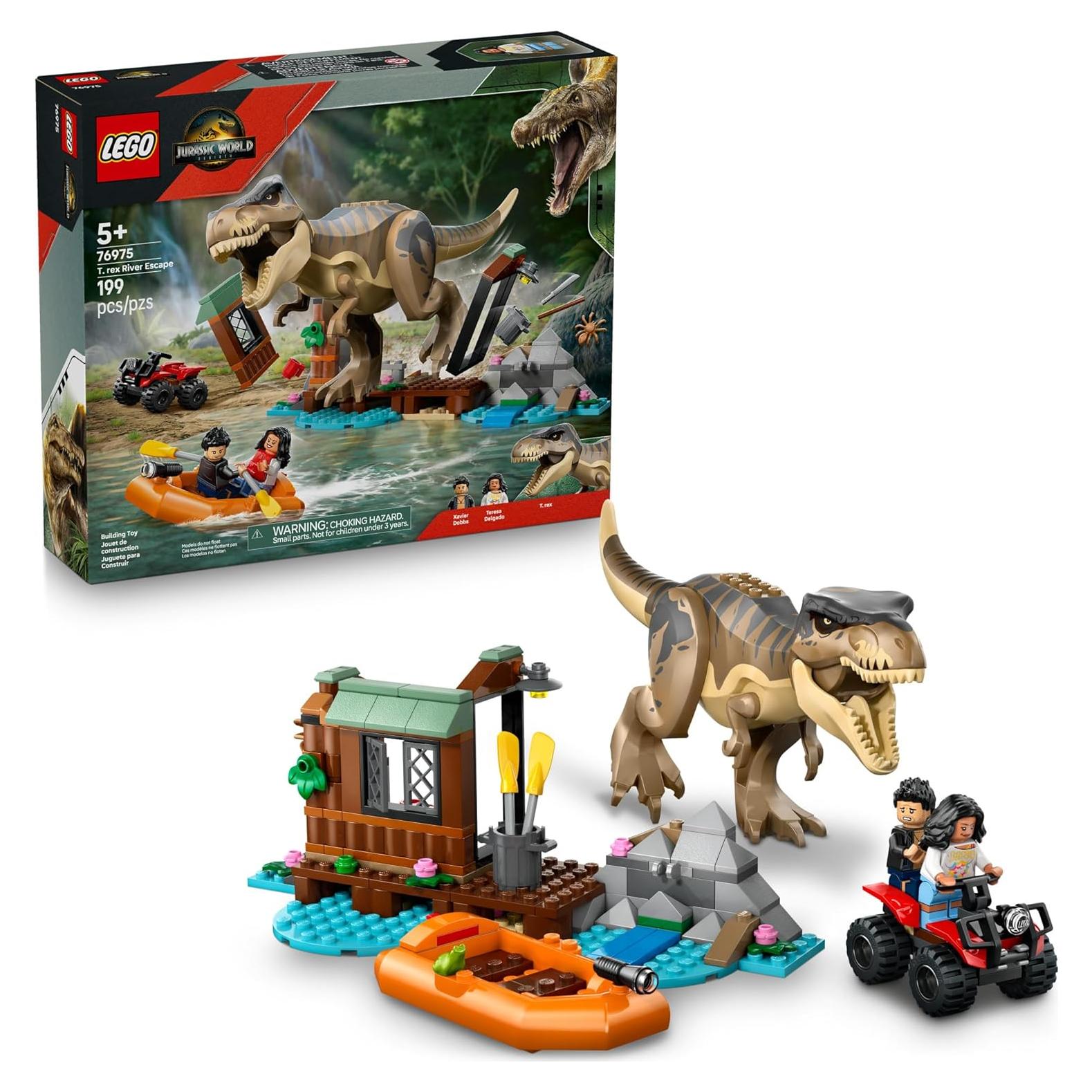 LEGO Escape del Río T. rex 76975 - Juguete Dinosaurio 199 Piezas