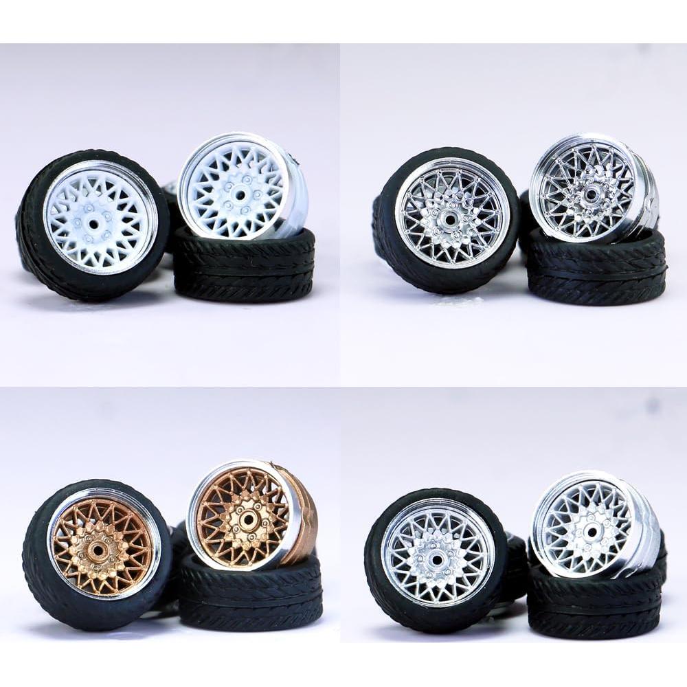Ruedas y Neumáticos WAVEIST 1/64, 4 Juegos, ABS y Caucho