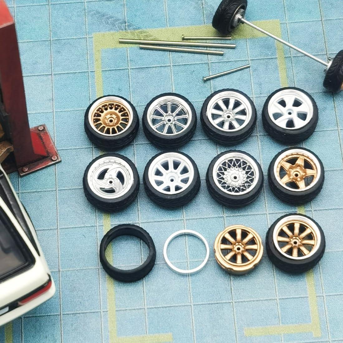 Ruedas y Neumáticos WAVEIST 1/64, 4 Juegos, ABS y Caucho