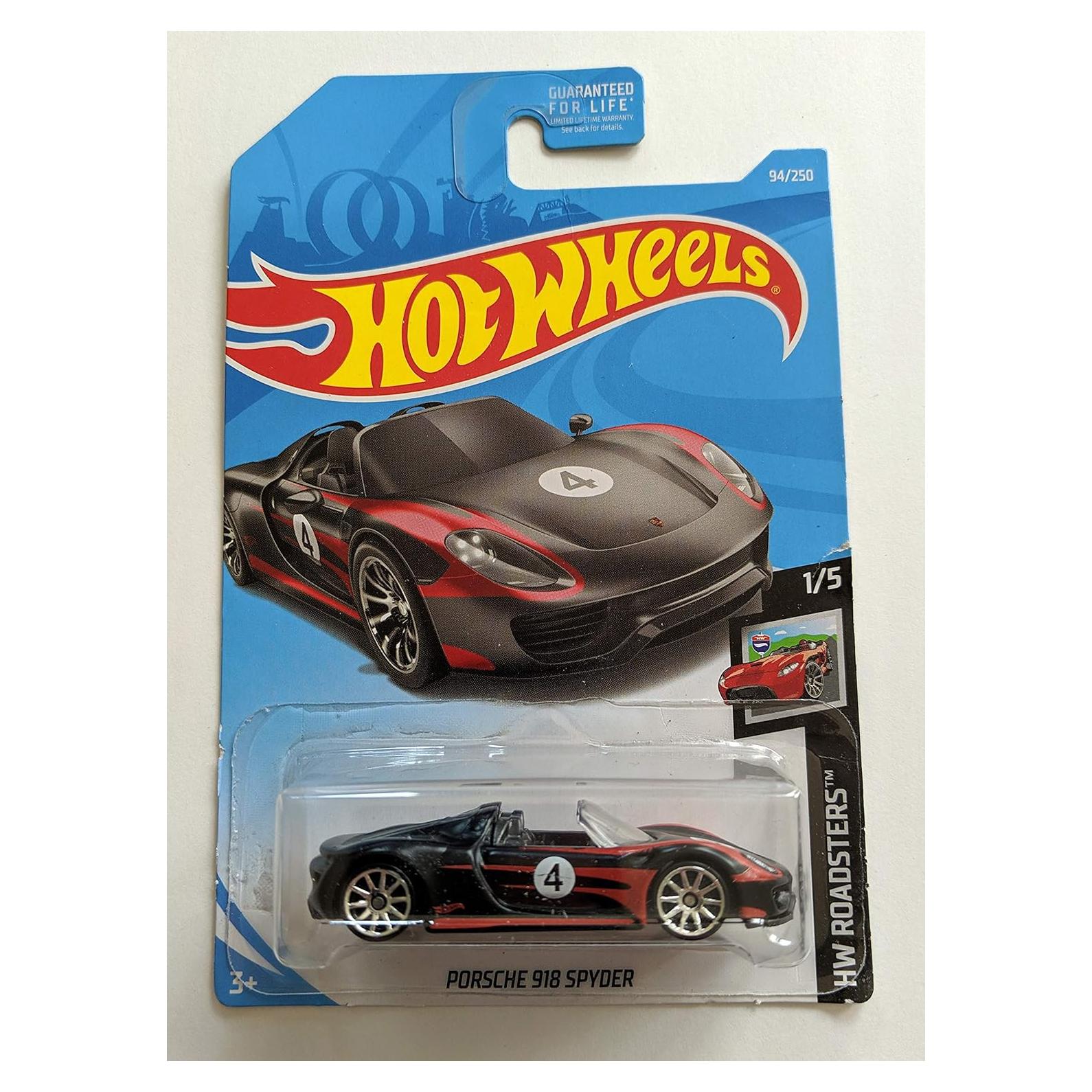 Hot Wheels Porsche 918 Spyder Negro 1:64 Mattel