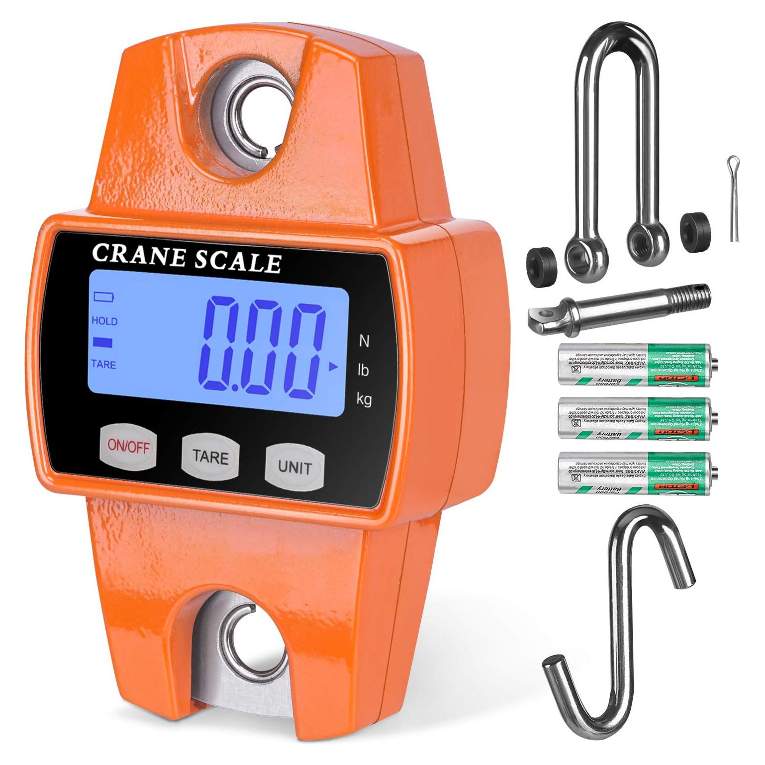 Balanza Digital Colgante ROMECH 300Kg Aluminio Naranja