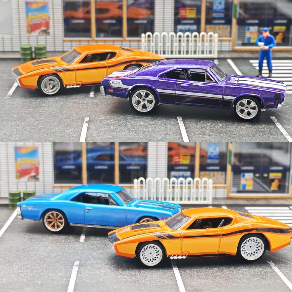 Ruedas 1/64 WAVEIST HWP para coches Muscle - 4 juegos colores