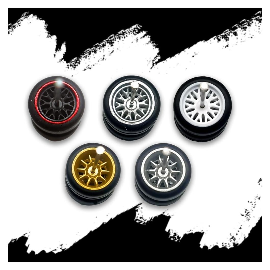 Ruedas de 11mm JUYUAN para Modelos de Autos Diecast - 5 Juegos