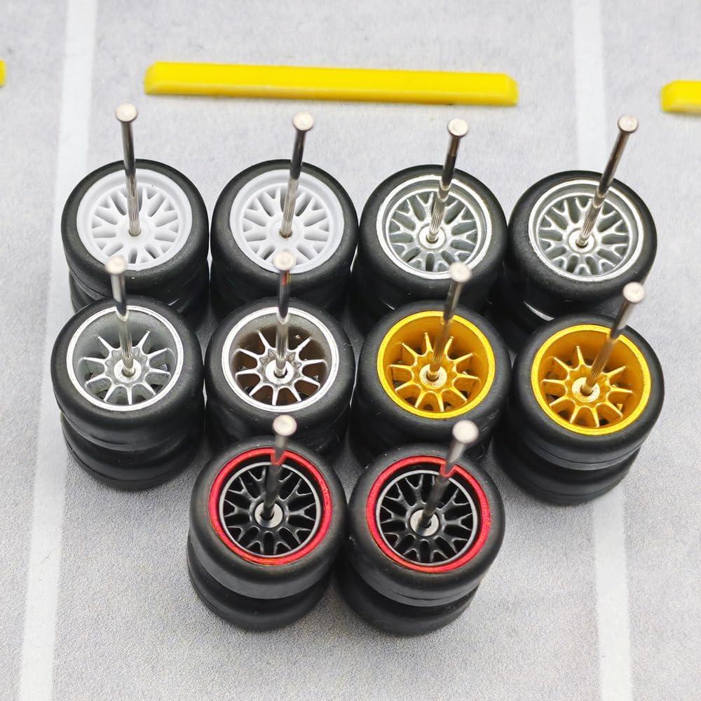 Ruedas de 11mm JUYUAN para Modelos de Autos Diecast - 5 Juegos
