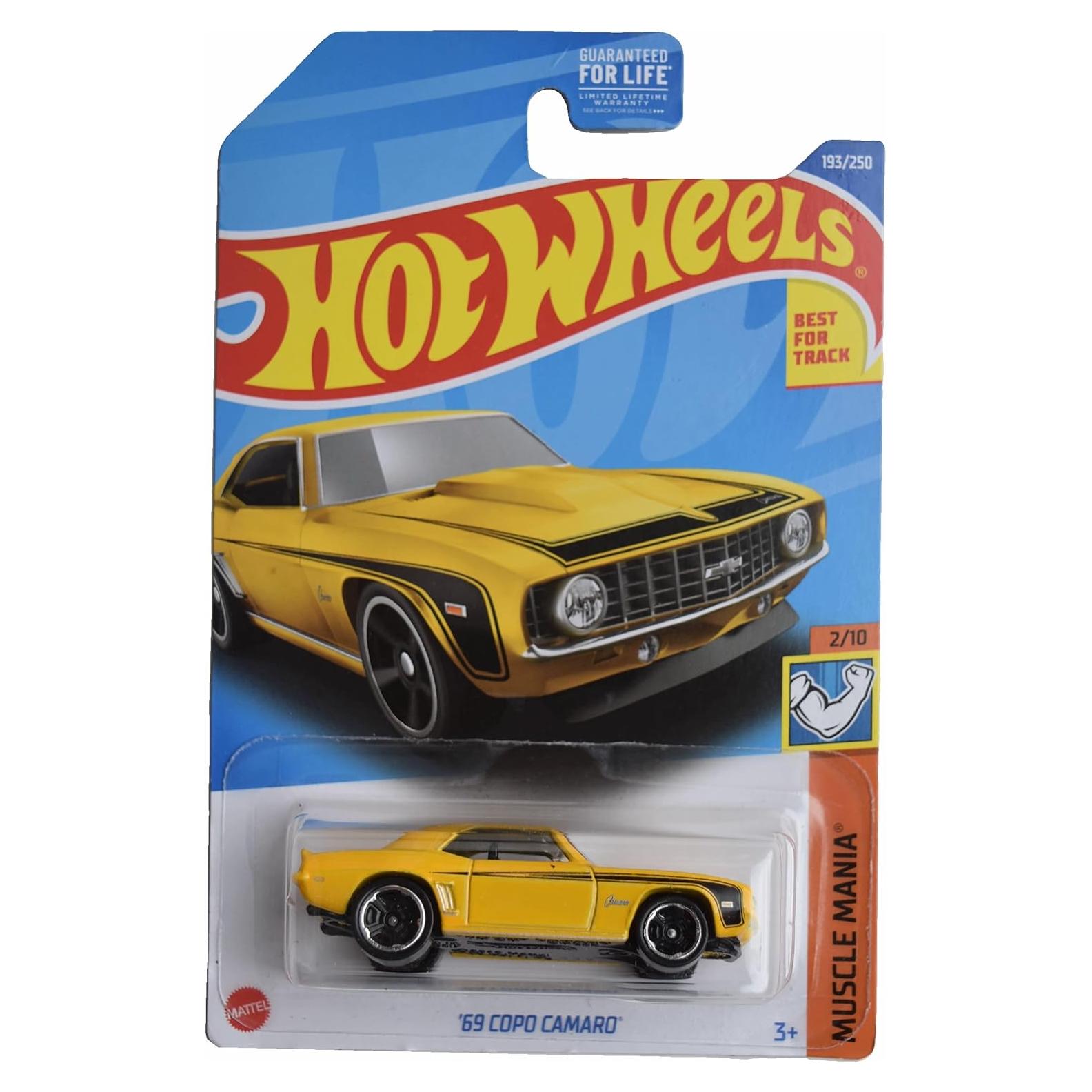 Hot Wheels Camaro '69 Muscle Mania Escala 1:64 Amarillo