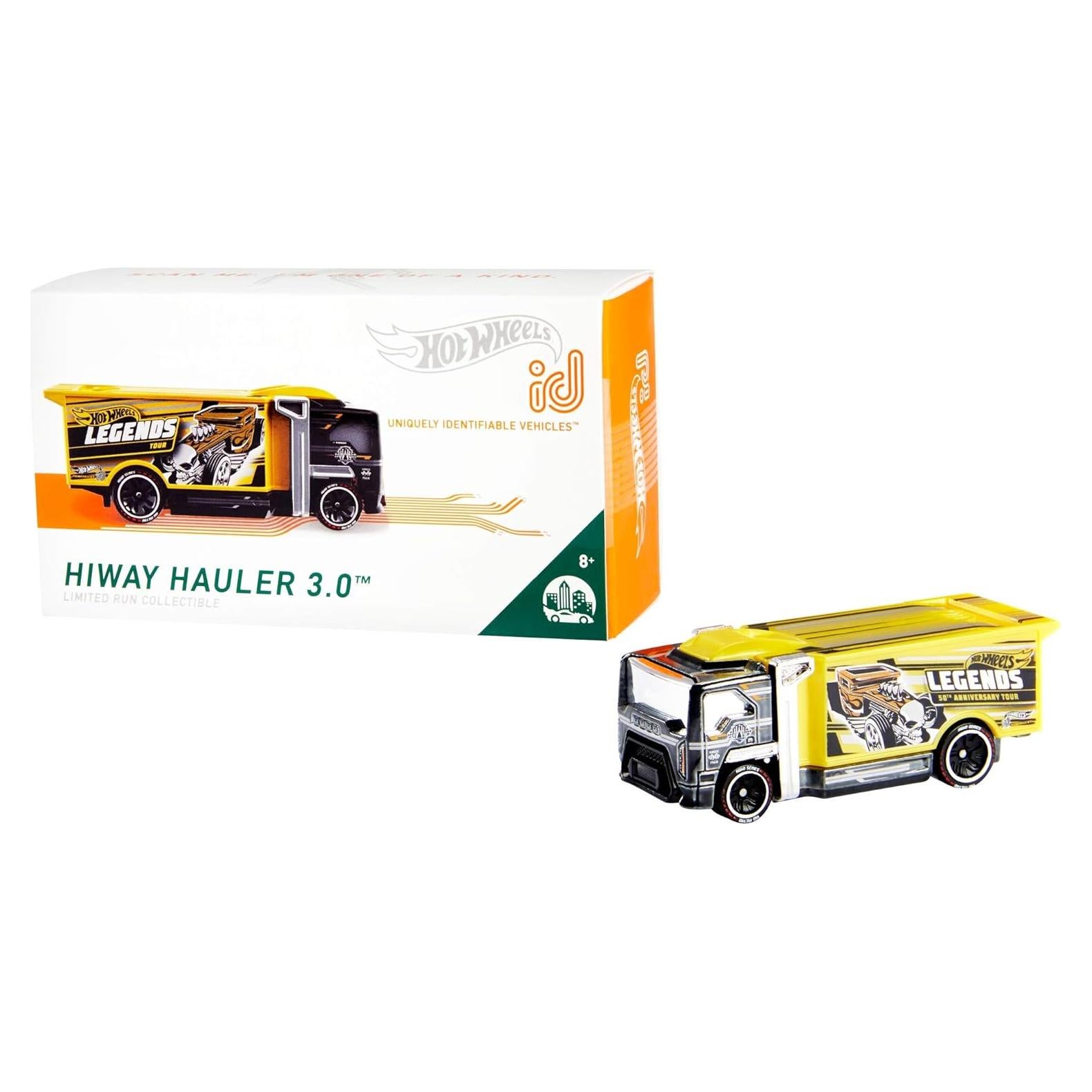 Hot Wheels id Vehículo HiWay Hauler 3.0 con Chip NFC 1:64