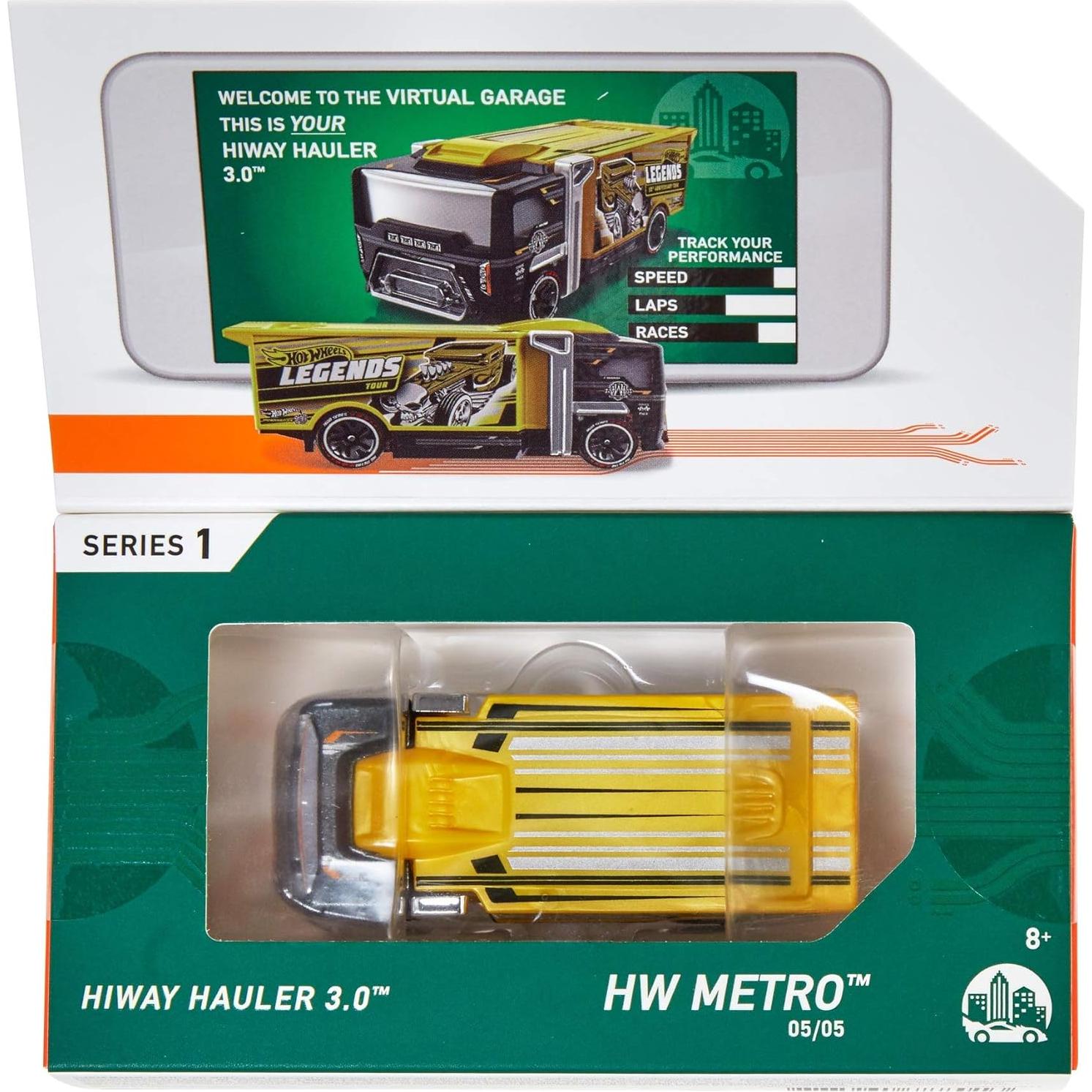 Hot Wheels id Vehículo HiWay Hauler 3.0 con Chip NFC 1:64