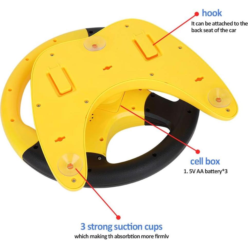 Volante Simulado Coherny para Niños - Juguete Educativo Amarillo