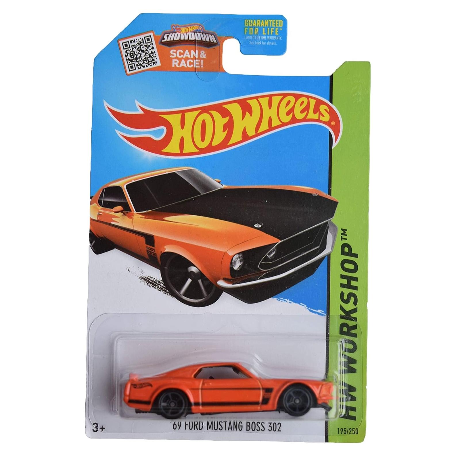 Hot Wheels Ford Mustang Boss 302 Naranja 1:62 Acción Retroceso