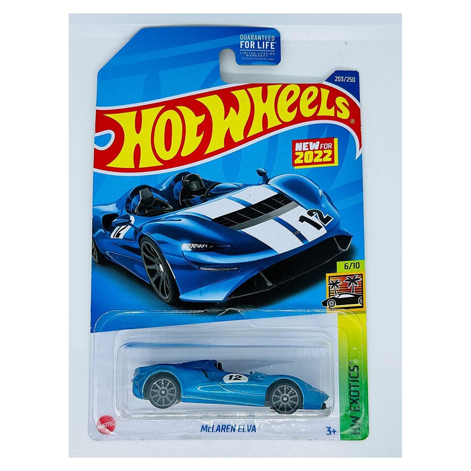 Hot Wheels McLaren Elva Azul 1:64 Coleccionable Mattel