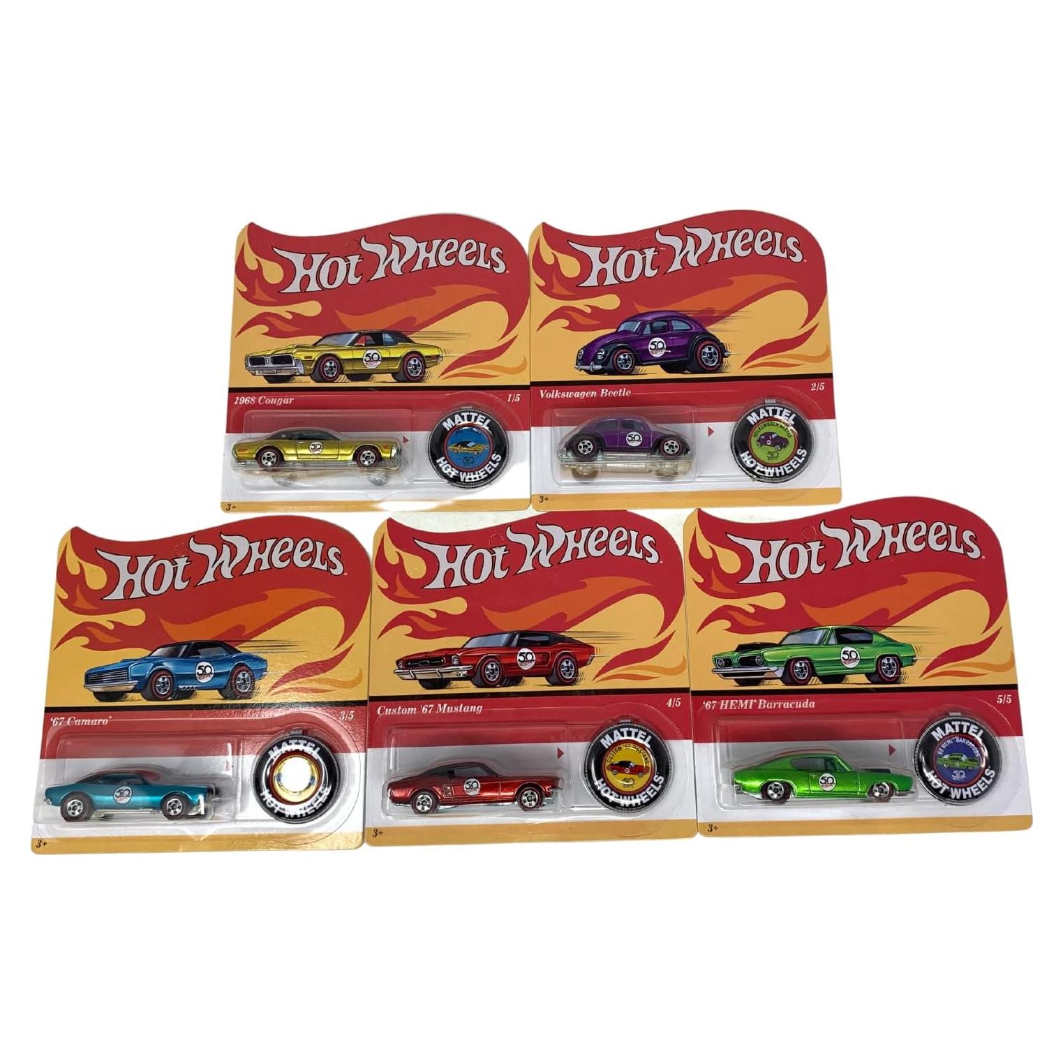 Hot Wheels 50 Aniversario Redline - Conjunto 5 Vehículos Metal