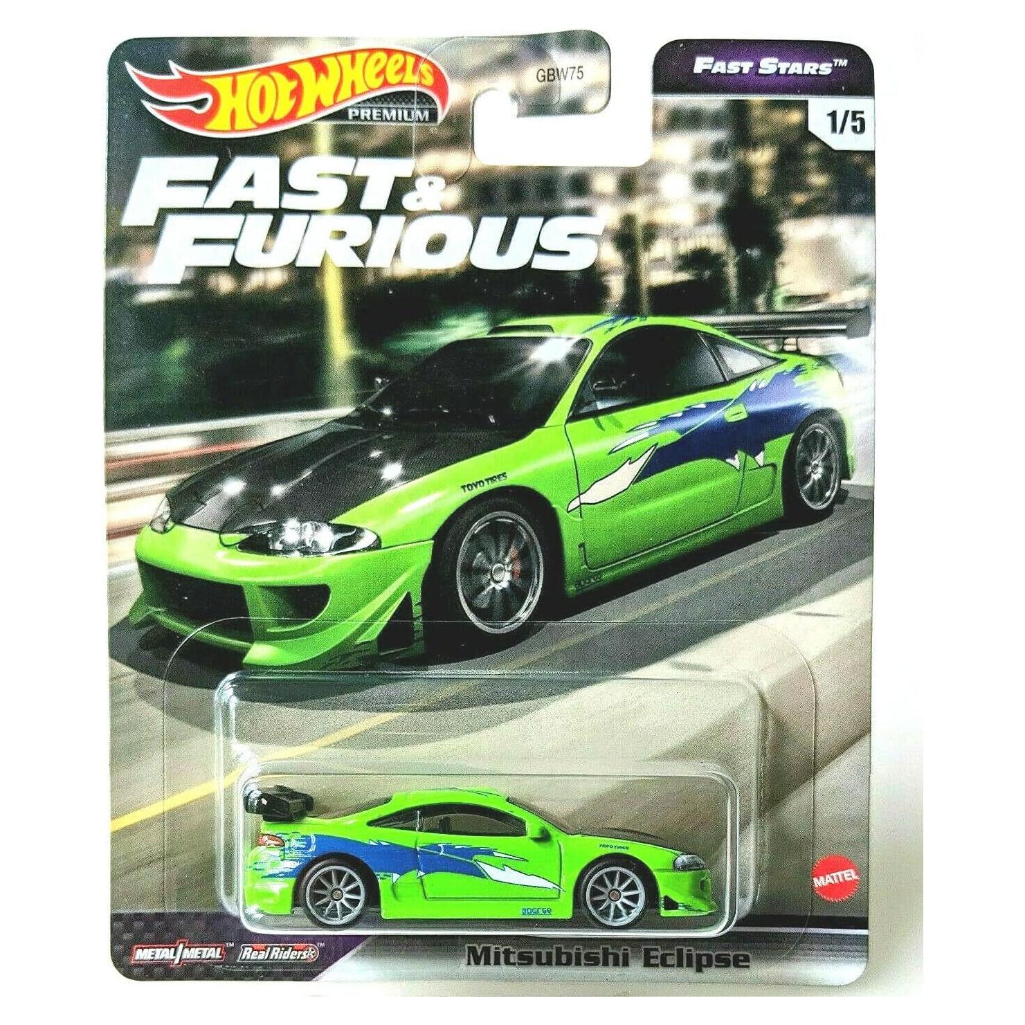 DieCast Hot Wheels Mitsubishi Eclipse 2021 Verde 1:64