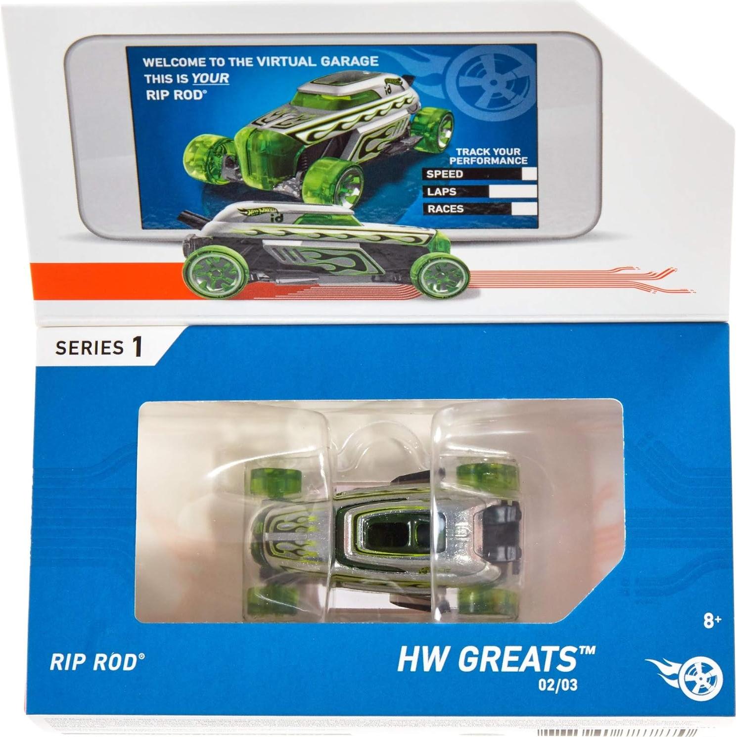 Hot Wheels id Rip Rod - Vehículo de Carreras 10 cm - Mattel
