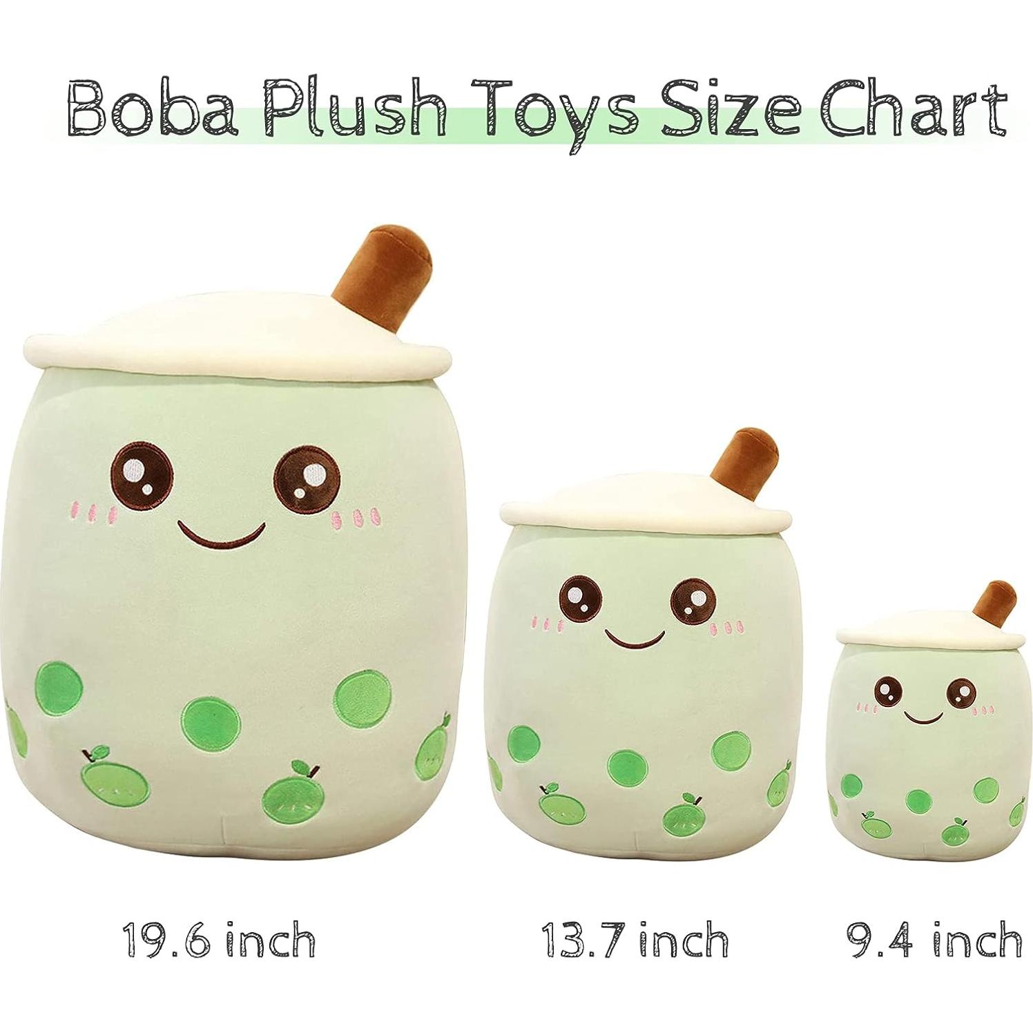 Almohada de Peluche Boba VHYHCY Verde 34.8 cm Suave Kawaii