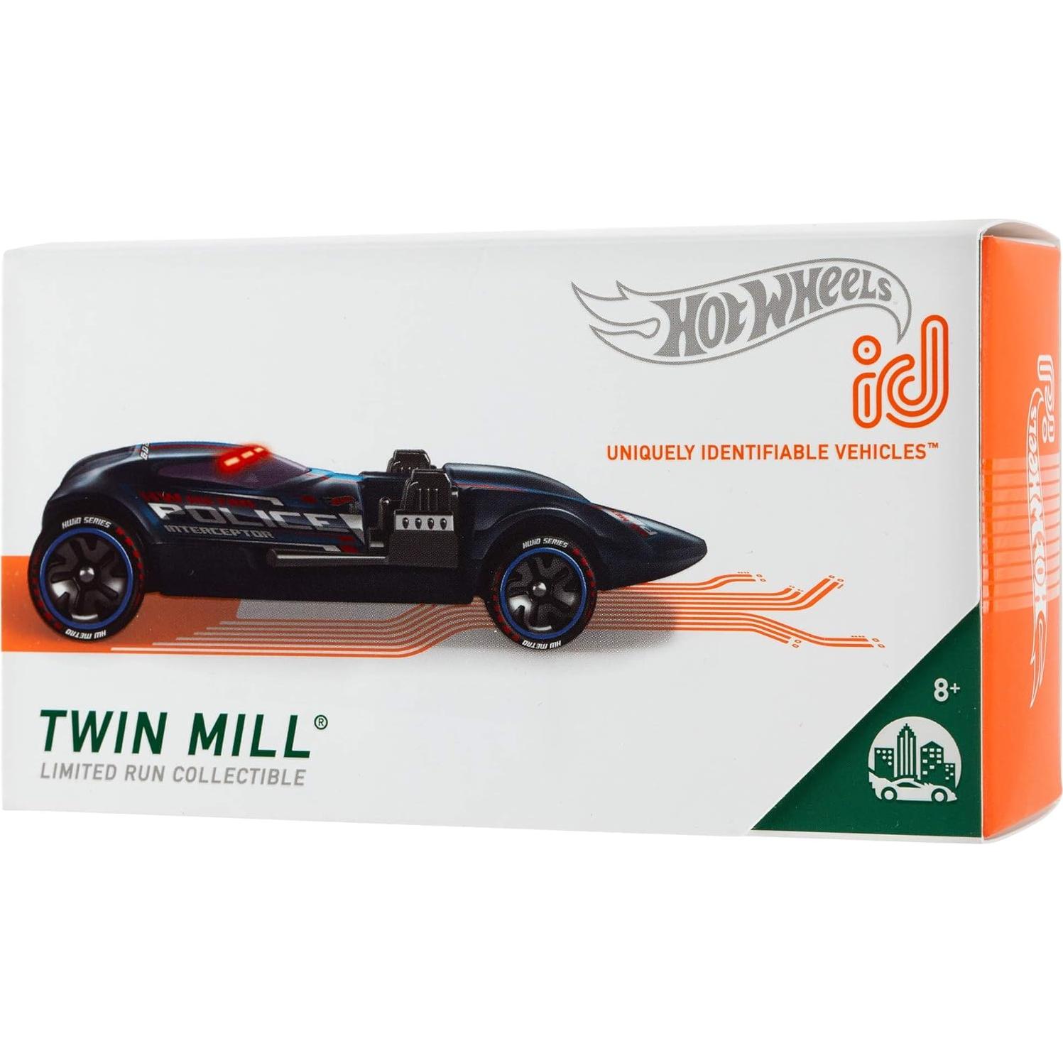 Vehículo Hot Wheels id Twin Mill - 85g, 3x7x2.5cm, +8 años