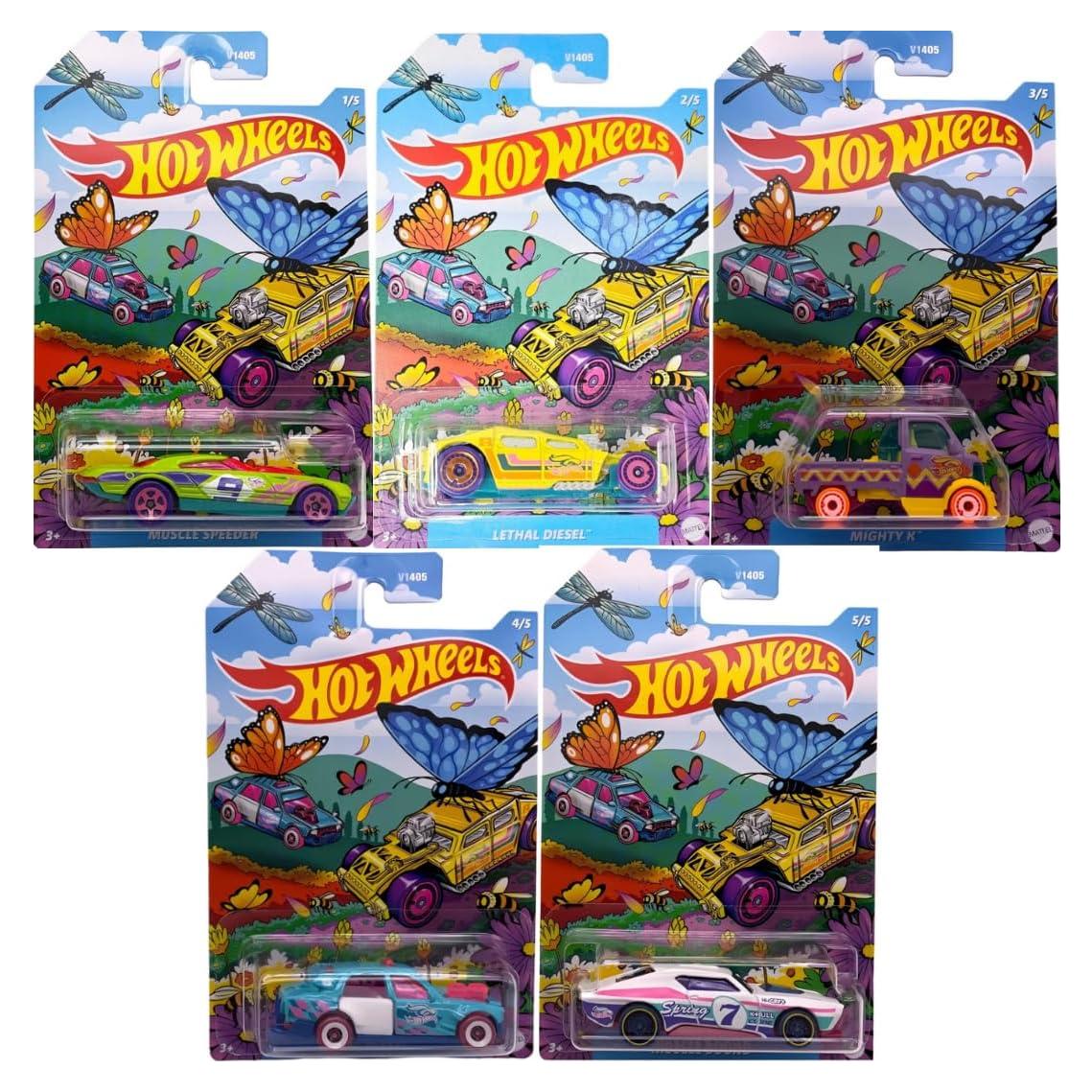 Colección Hot Wheels Primavera 2025 - 5 Autos Metal 1:64