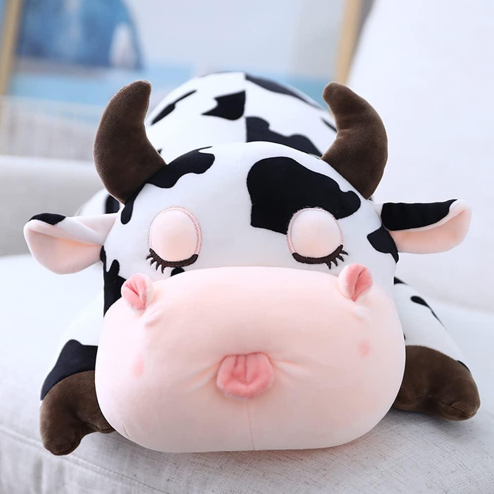 Cojín de Peluche de Vaca Jens 30 cm Suave y Abrazable
