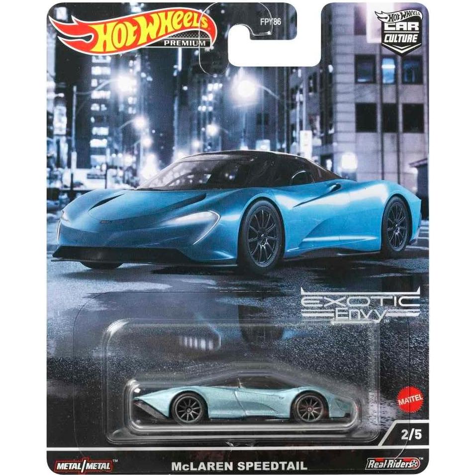 Coche de Diecast McLaren Speedtail Azul Metálico Hot Wheels