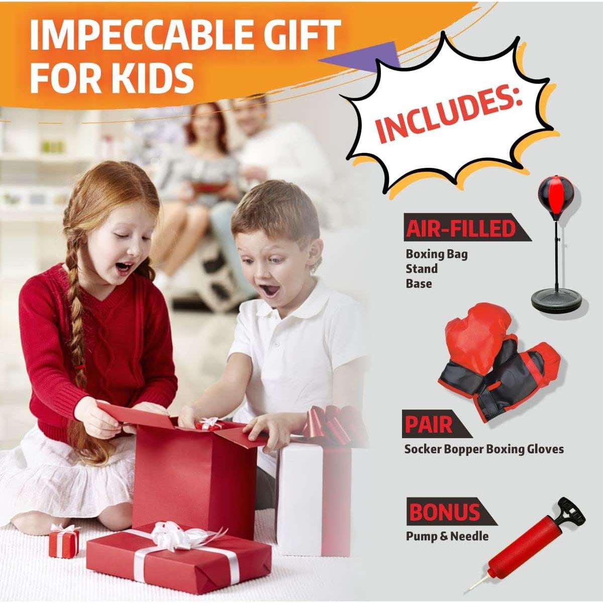 Conjunto de Boxeo para Niños HanYoer con Saco Ajustable 86-112 cm