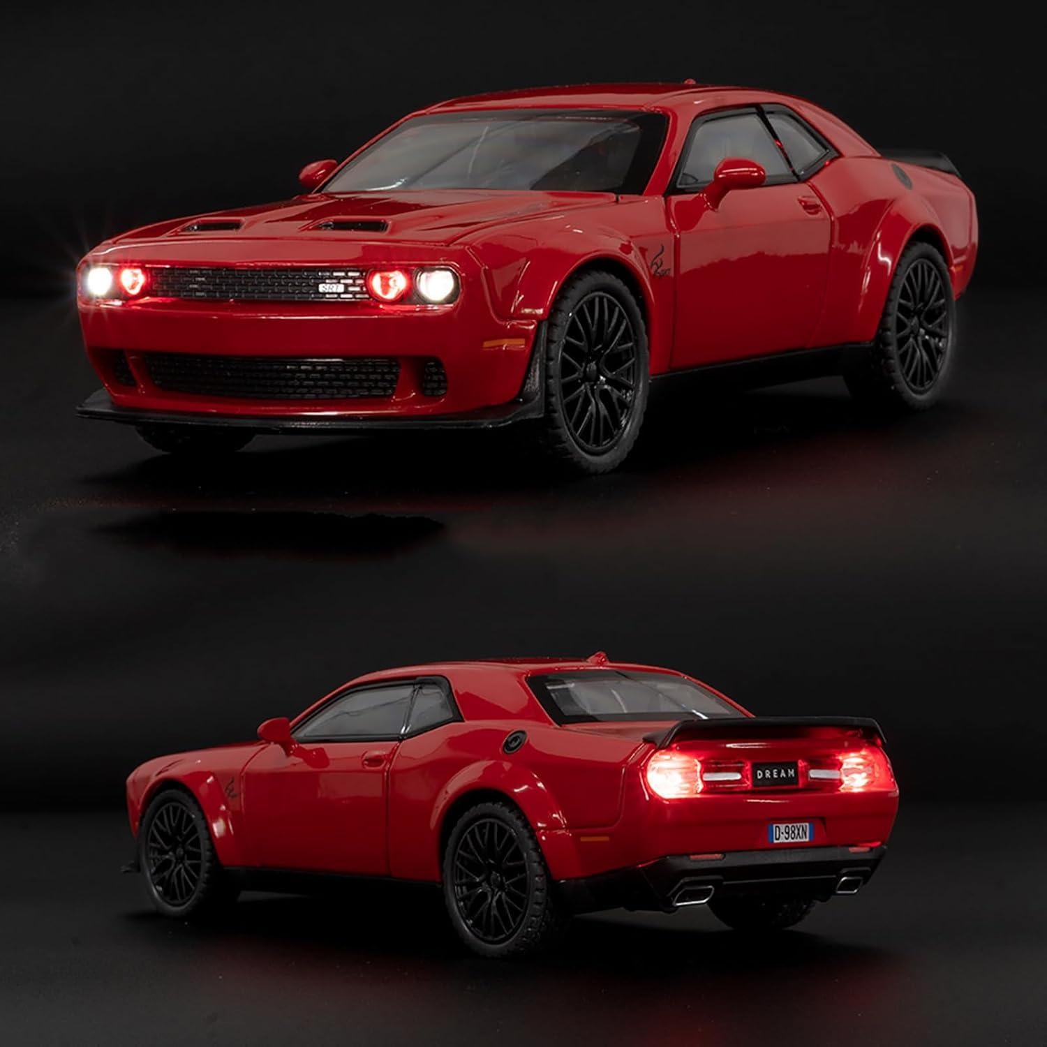 Coche de Juguete Dodge Challenger Hellcat 15.7 cm con Sonido y Luz