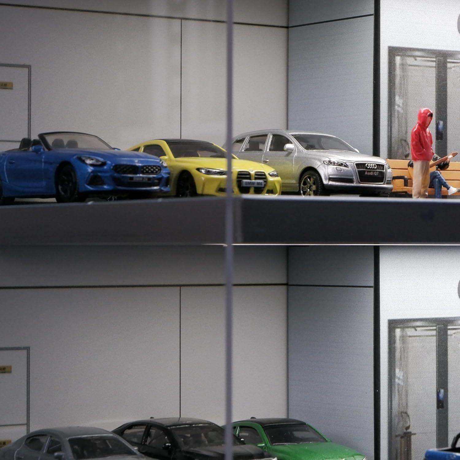 Estuche de exhibición para modelos a escala 1:64 Scenpoch con luz USB