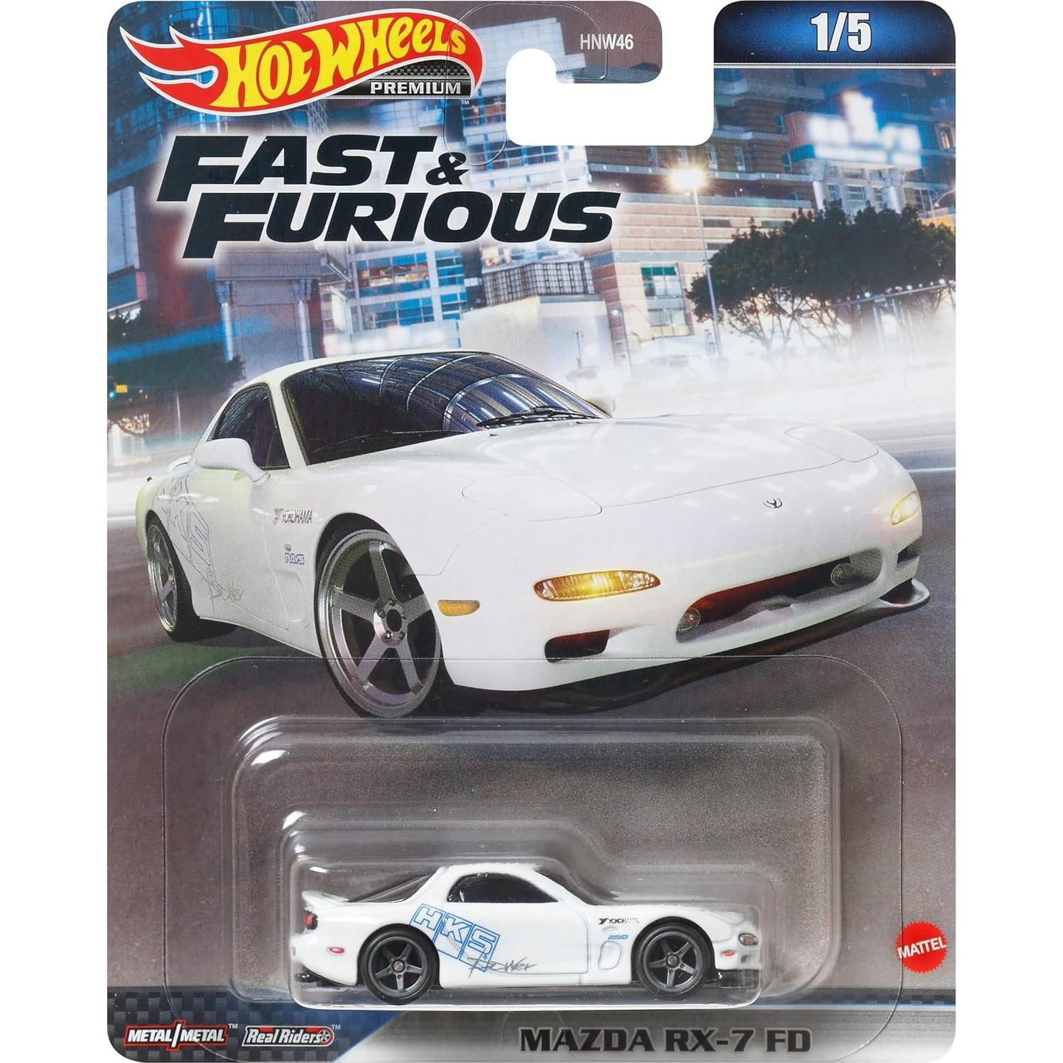 Coche de Metal Hot Wheels Rápido y Furioso RX-7 FD 6cm