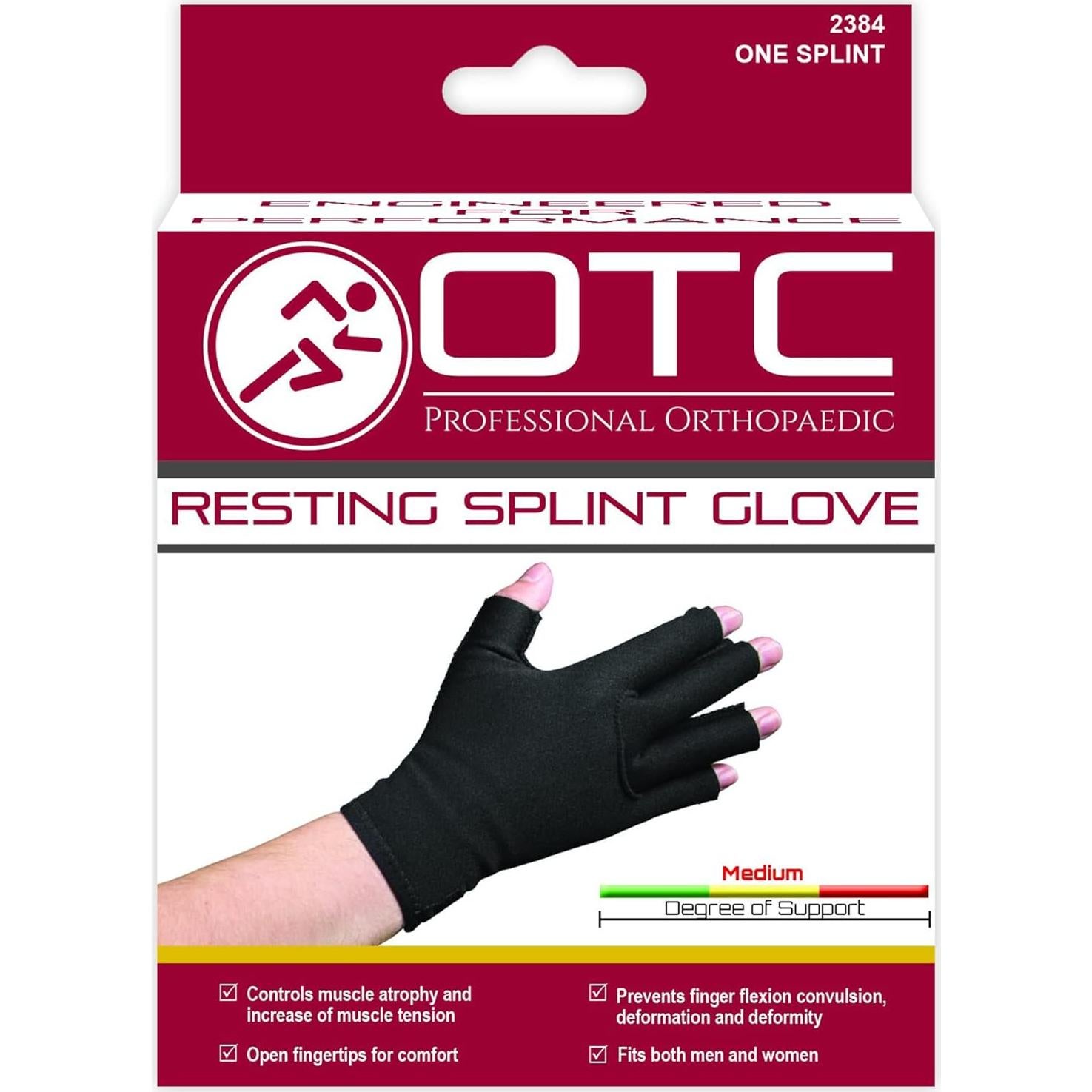 Guante de férula en reposo OTC 2384, mano izquierda, pequeña