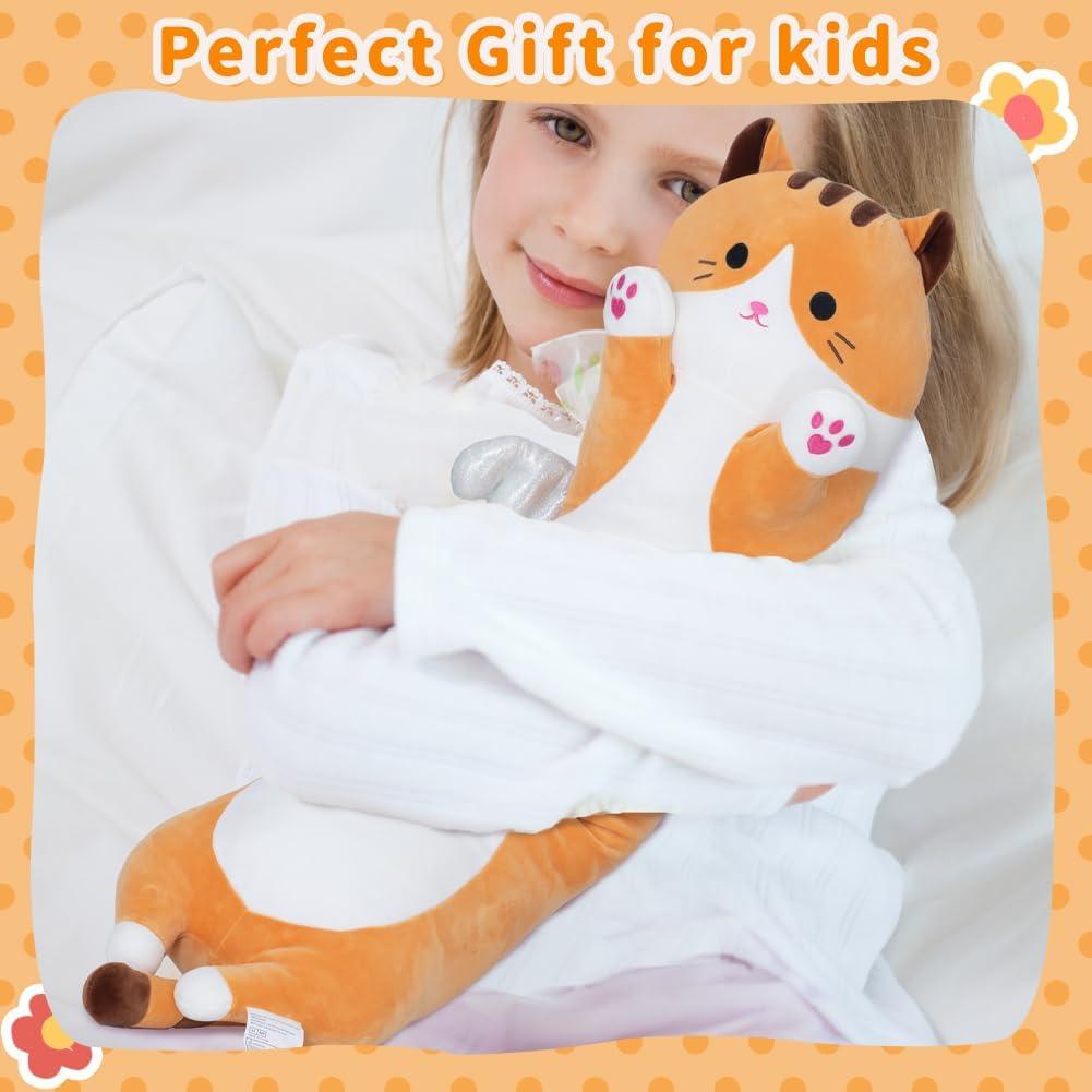 Almohada de Gato de Felpa Zhengzhou 70cm Amarillo Suave