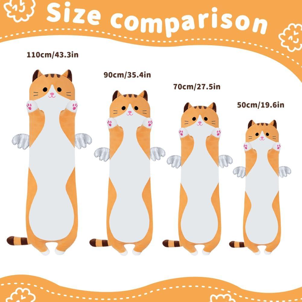 Almohada de Gato de Felpa Zhengzhou 70cm Amarillo Suave