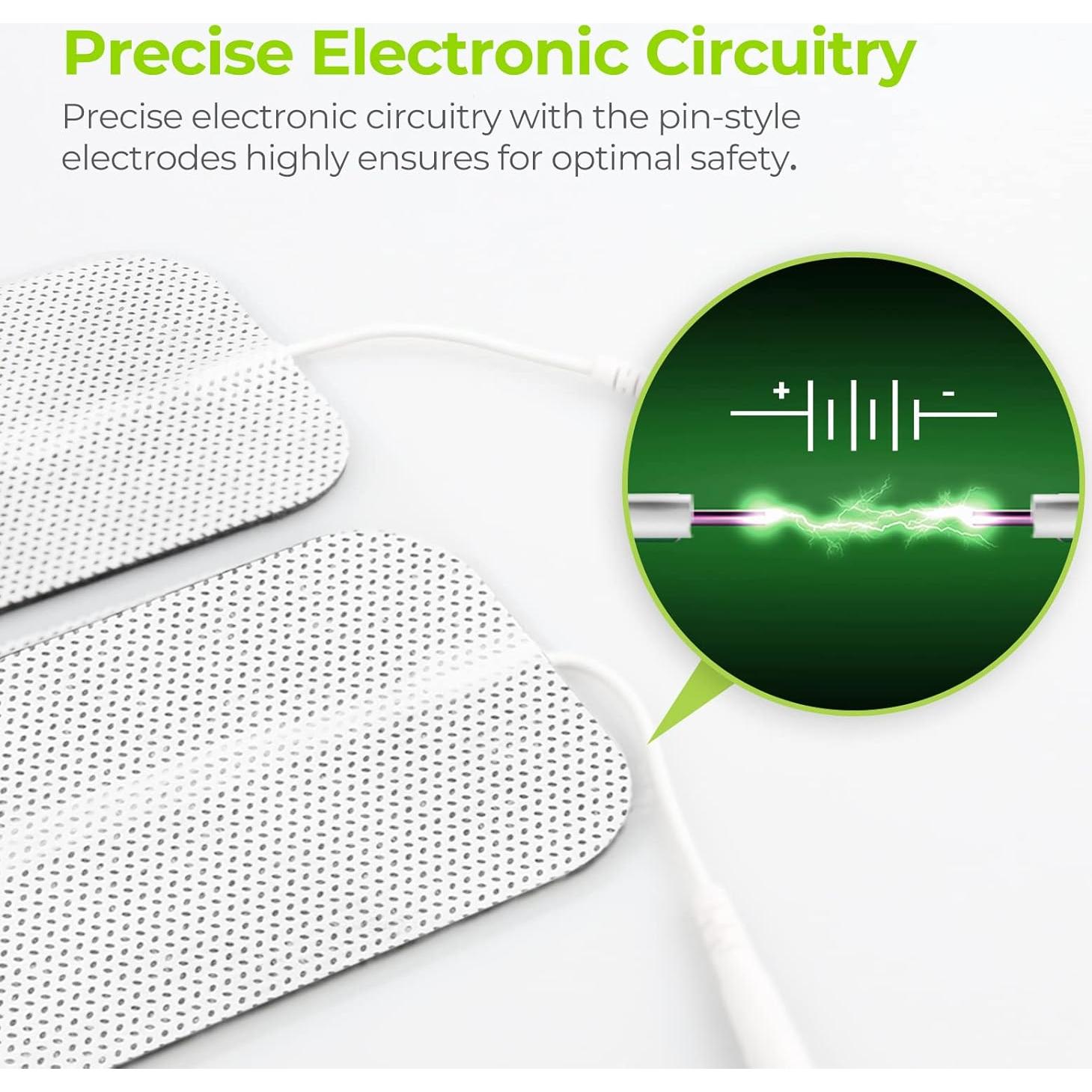 Almohadillas TENS AUVON 5x10cm 10 Pcs Sin Látex Autoadhesivas