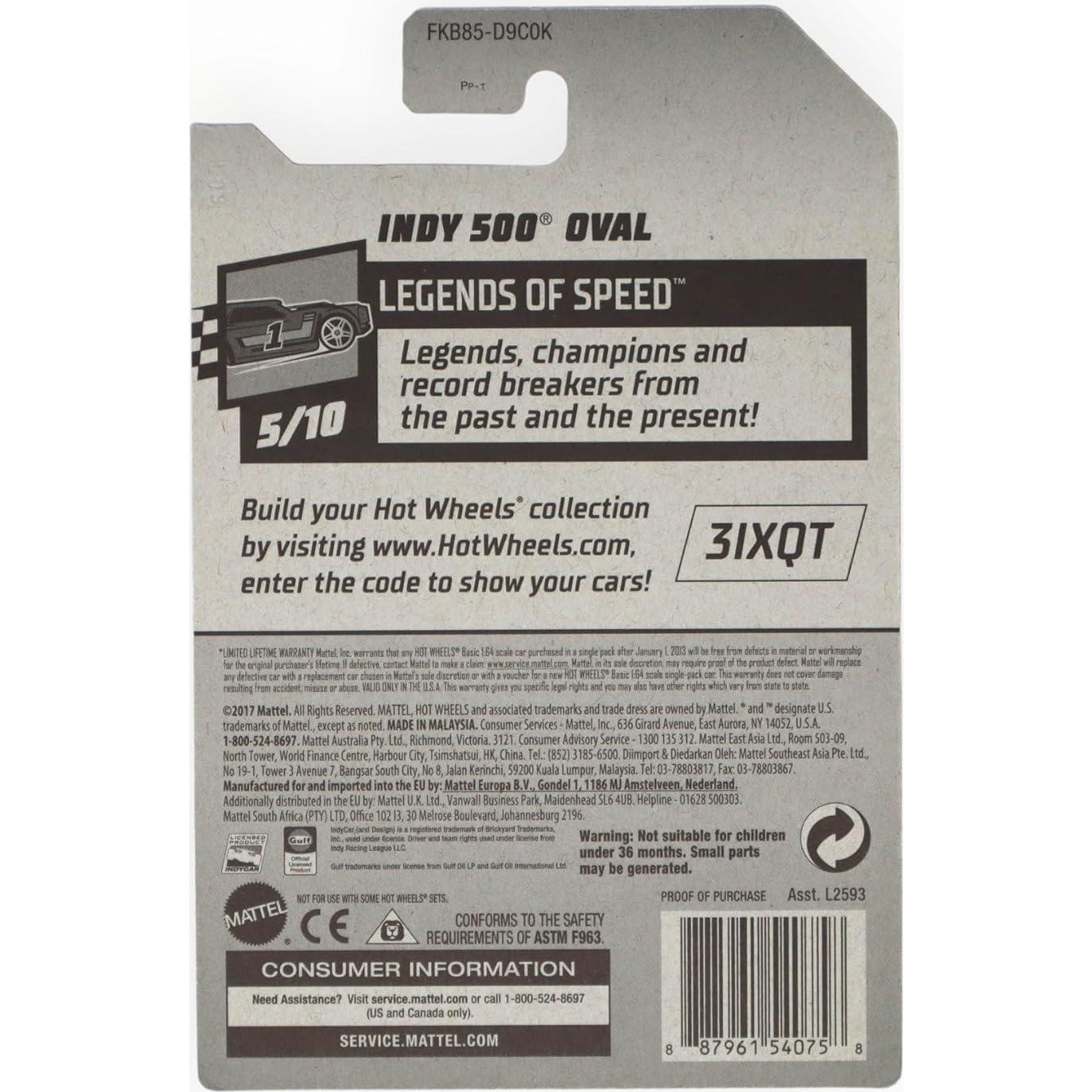 Hot Wheels 50 Aniversario Leyendas de Velocidad Indy 500 ZAMAC