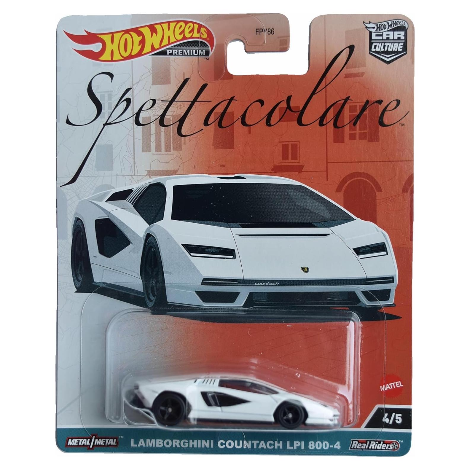 Hot Wheels Lamborghini Countach LPI 800-4 Blanco 17.78cm