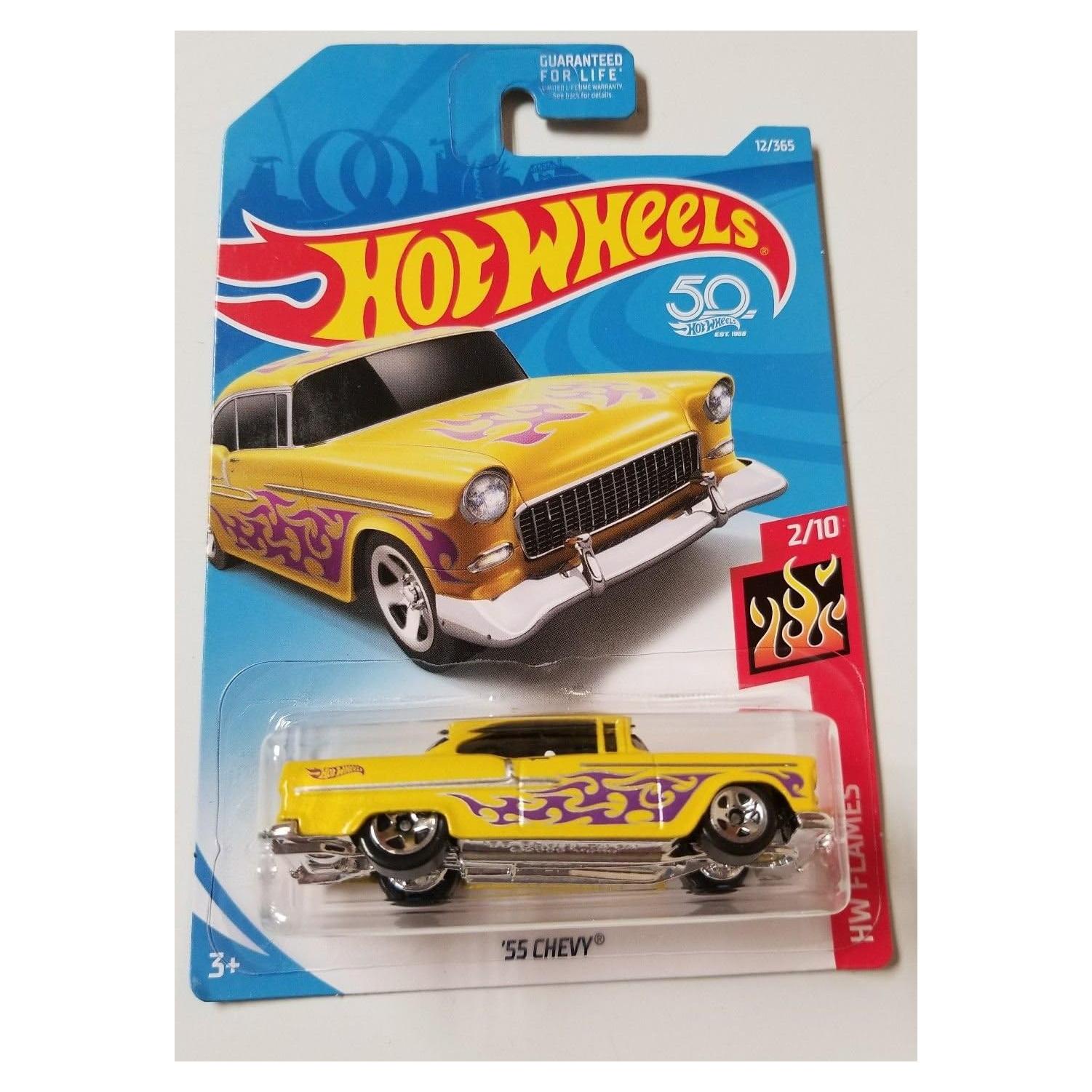 Hot Wheels 2018 50 Aniversario '55 Chevy Escala 1:64 Amarillo