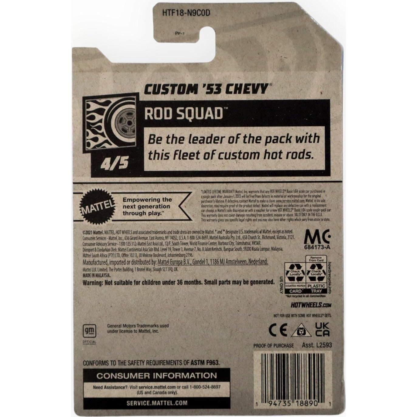 Auto de colección Hot Wheels Custom '53 Chevy Mattel