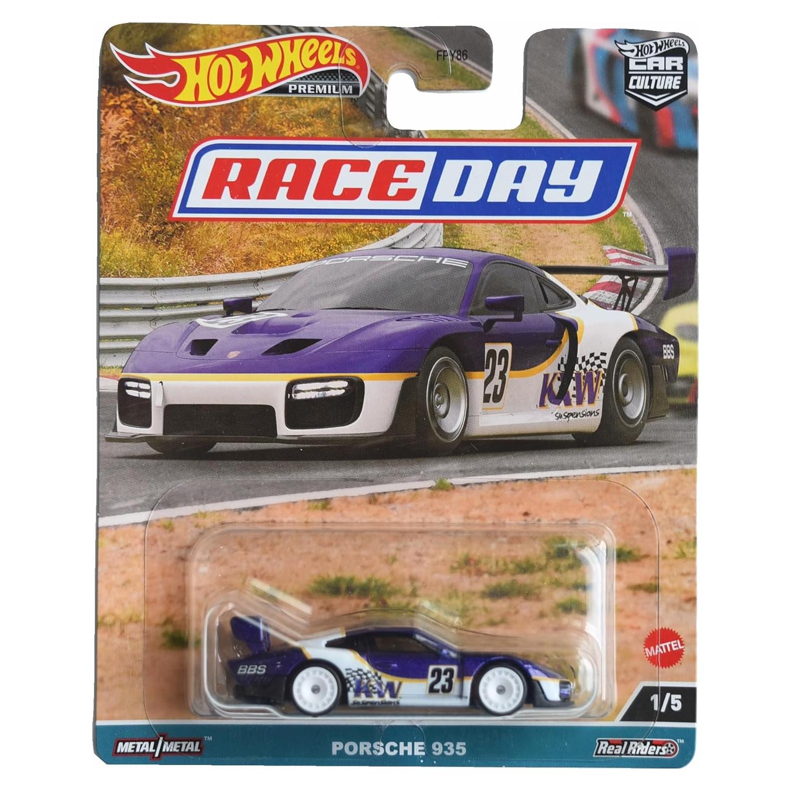 Hot Wheels Porsche 935 Carrera Premium Azul/Blanco 1:5