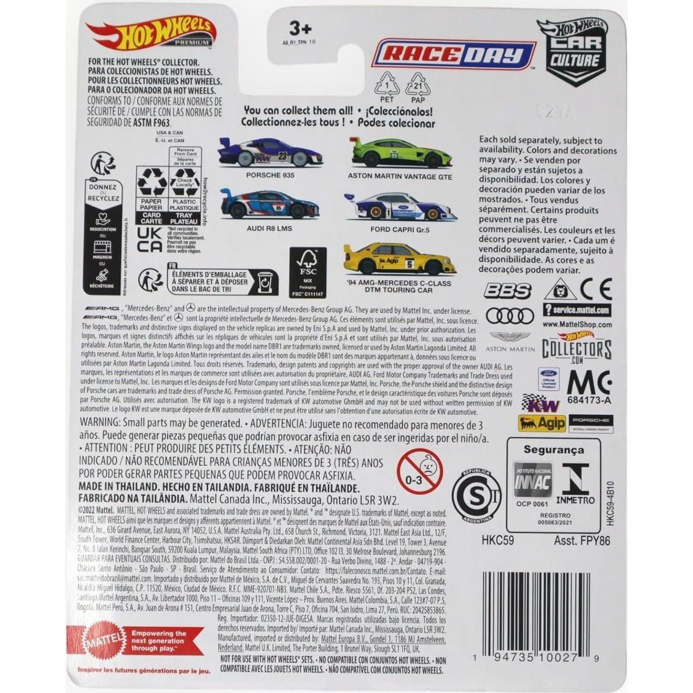 Hot Wheels Porsche 935 Carrera Premium Azul/Blanco 1:5