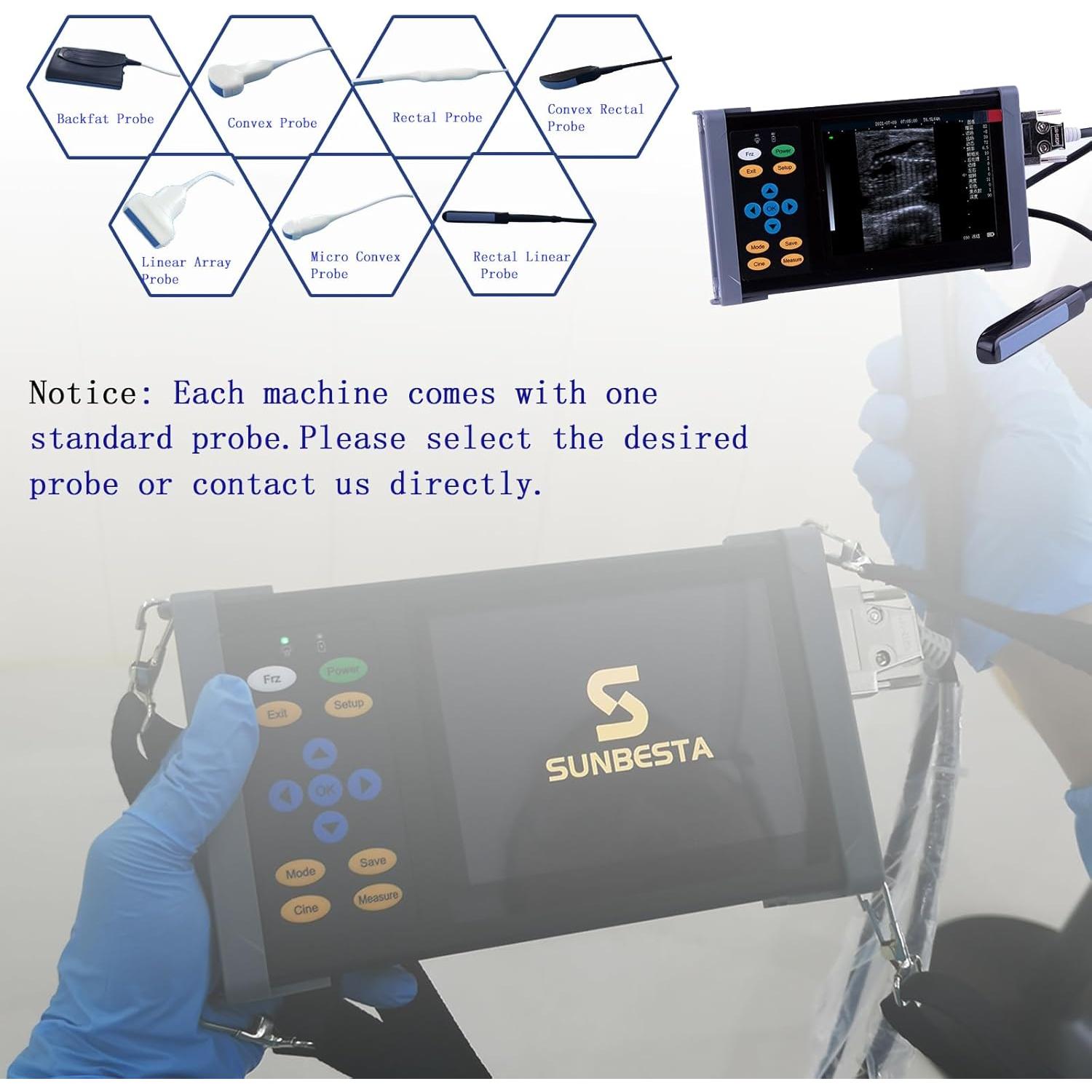 Ultrasonido Veterinario Portátil SUNBESTA A20 6.5 MHz